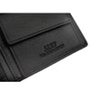 Alef Surrey Bifold Leather Wallet with Card Window and Coin Compartment (BLACK)