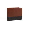 Alef Tokyo Men's Bifold Leather Wallet with Card Window (Brown/Cafe)