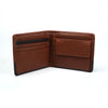 Alef Tokyo Men's Bifold Leather Wallet with Coin Compartment  (Brown/Cafe)