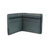 Alef Tokyo Men's Bifold Leather Wallet with Centre Flap and Card Window (Grey/Navy)