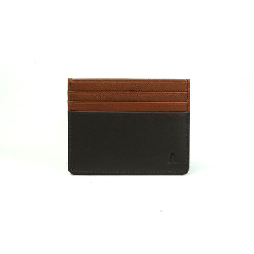 Alef Tokyo Men's Leather Cardholder with RFID-Protection (Brown/Cafe)