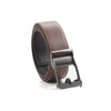 Alef Dalvey Men's Leather Auto-lock Pin Buckle Belt (Tan)