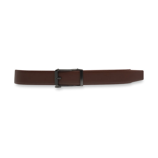 Alef Dalvey Men's Leather Auto-lock Pin Buckle Belt (Tan)