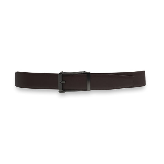 Alef Dalvey Men's Leather Auto-lock Pin Buckle Belt (Cafe)