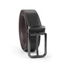 Alef Dean  Reversible Men's Leather 35mm Pin-Buckle Belt (Black/Cafe)