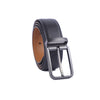 Alef Dean  Reversible Men's Leather 35mm Pin-Buckle Belt (Black/Tan)