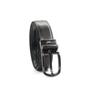 Alef Grange Men's Pin Buckle Reversible 30mm Slim Leather Belt (Black / Cafe)