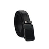 Alef Oxley Men's Leather Auto-lock Solid Buckle 32mm Belt (Black)