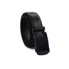 Alef Camden Bifold RFID Protected Italian Leather with Centre Flap and Coin Compartment (Navy) and Alef Oxley Men's Leather Auto-lock Solid Buckle 32mm Belt (Black) Gift Set 4