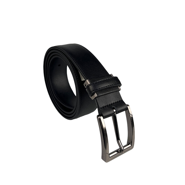 Alef Scott Pin Buckle 35mm Men's Leather Belt (Black)