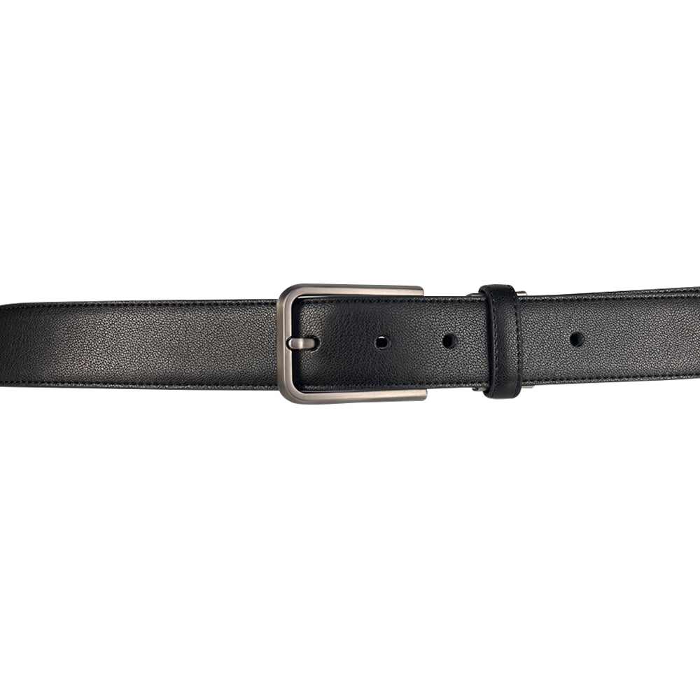 Alef Scott Pin Buckle 35mm Men's Leather Belt (Black)