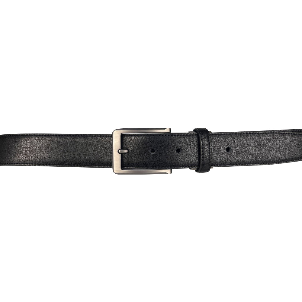 Alef Scott Pin Buckle 35mm Men's Leather Belt (Black)