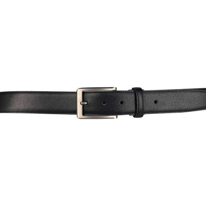 Alef Scott Pin Buckle 35mm Men's Leather Belt (Black)