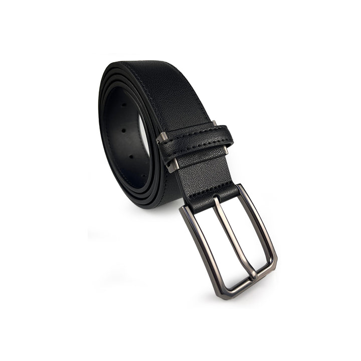 Alef Scott Pin Buckle 35mm Men's Leather Belt (Black)