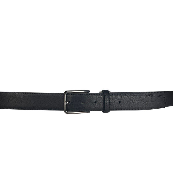 Alef Scott Pin Buckle 35mm Men's Leather Belt (Black)