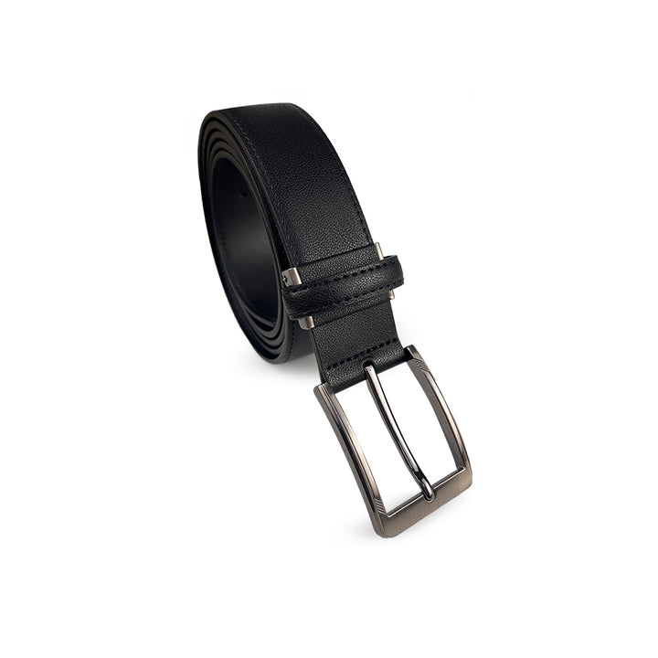 Alef Scott Pin Buckle 35mm Men's Leather Belt (Black)
