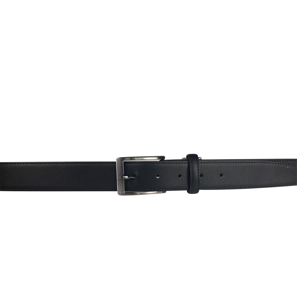 Alef Scott Pin Buckle 35mm Men's Leather Belt (Black)
