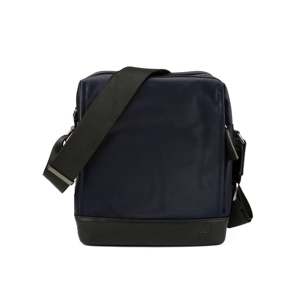 Alef Ethan Lightweight Nylon Water-resistant Top Shoulder Bag (Navy)
