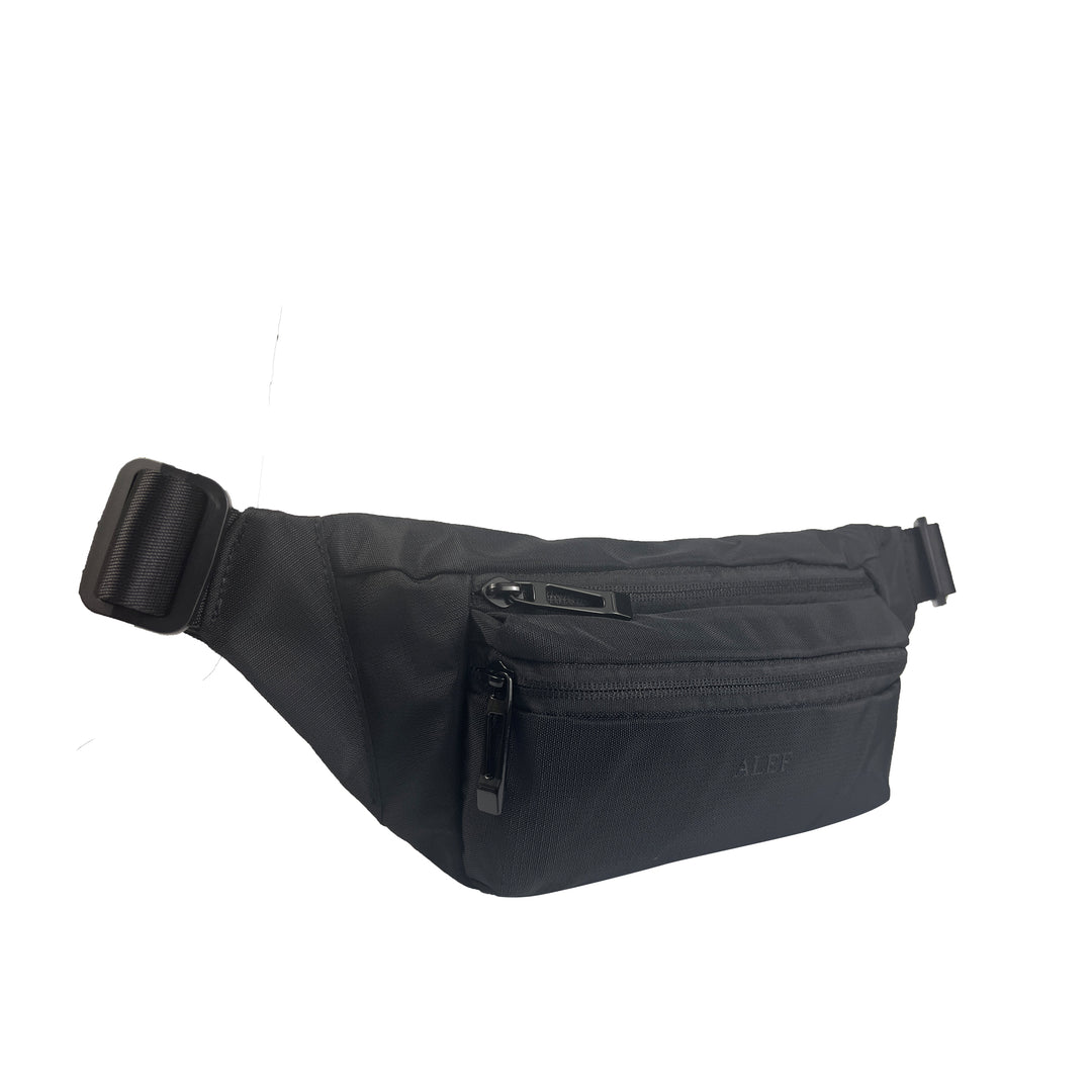 Alef Greenwich Lightweight Water-resistant Nylon Waist Pouch (Black)