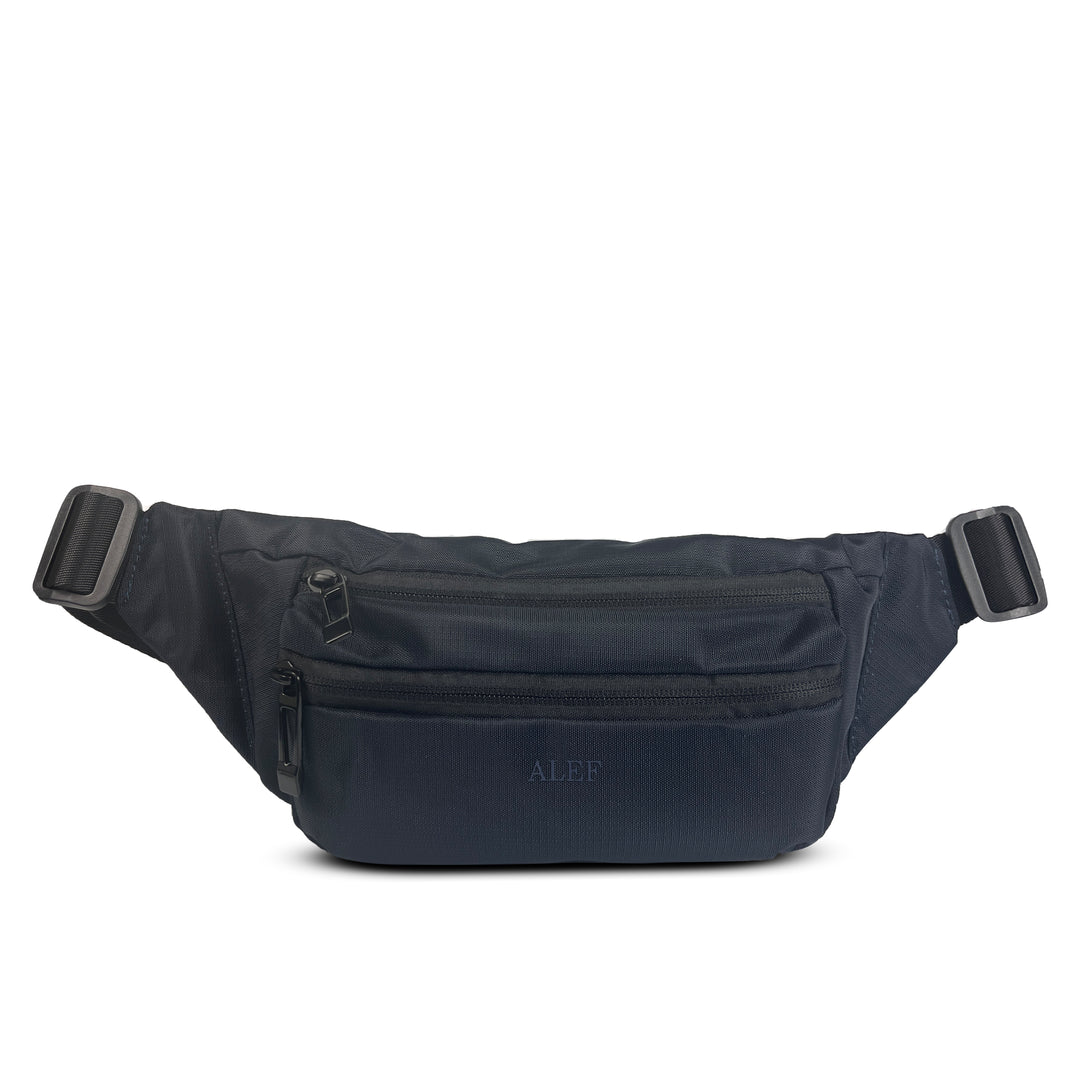 Alef Greenwich Lightweight Water-resistant Nylon Waist Pouch (Black)