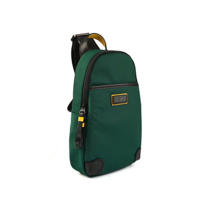Alef Joe Men's Lightweight Nylon Water-resistant Chest Bag (Dark Green)