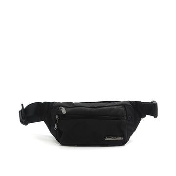 Alef Kyoto Men's Lightweight Water-resistant Nylon Waist Pouch (Black)