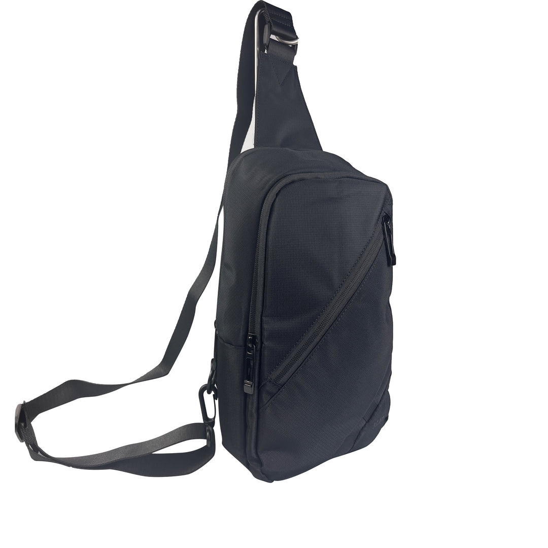 Alef Greenwich Lightweight Water-resistant Nylon Crossbody Bag (Black)