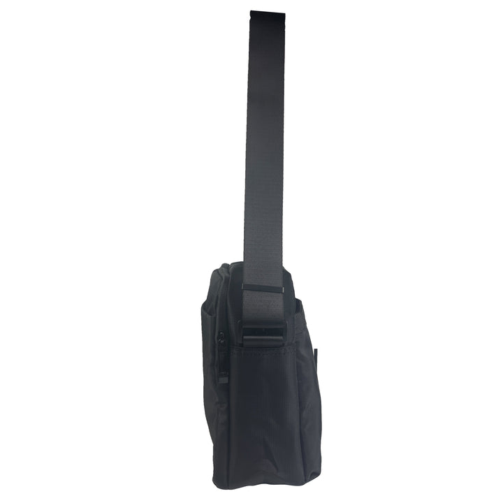 Alef Greenwich Lightweight Water-resistant Nylon Shoulder Bag (Black)