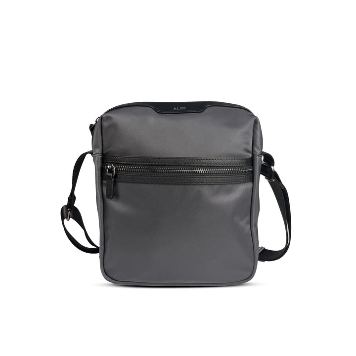 Alef Hamptons Lightweight Water- resistant Nylon Shoulder Bag (Gray)