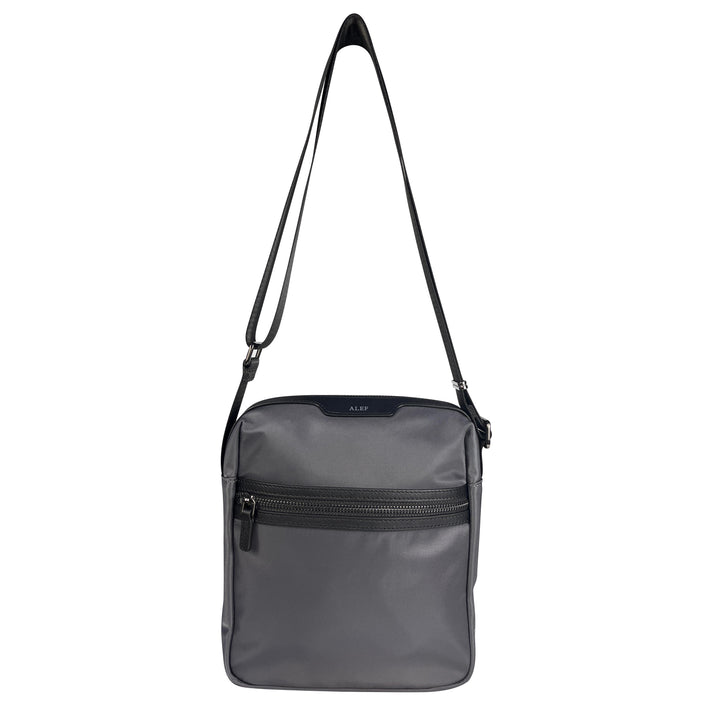 Alef Hamptons Lightweight Water- resistant Nylon Shoulder Bag (Gray)