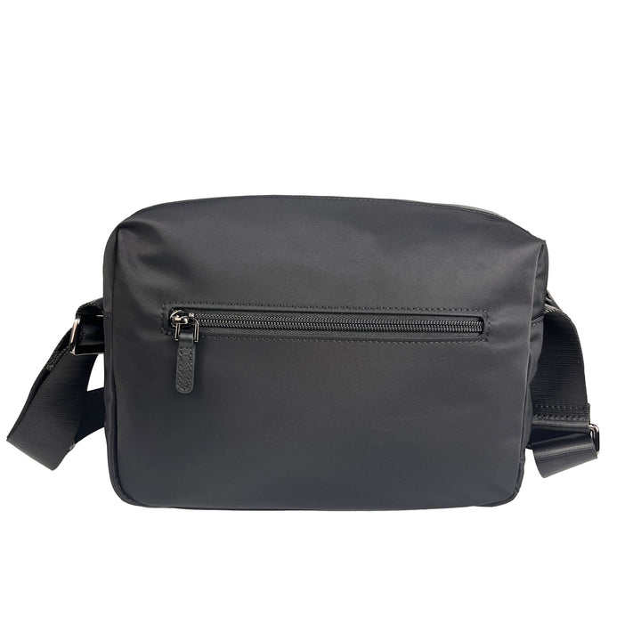 Alef Hamptons Lightweight Water- resistant Nylon Shoulder Bag (Black)