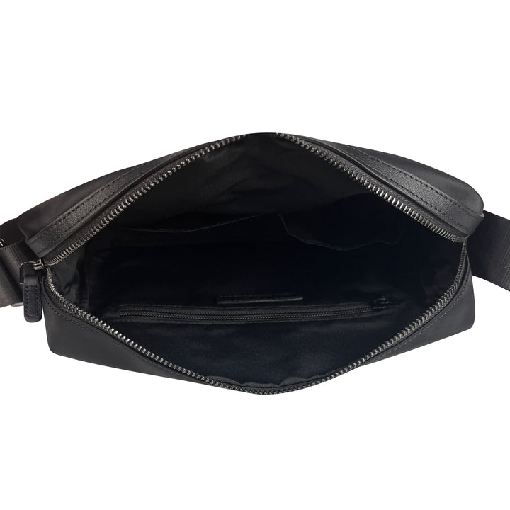 Alef Hamptons Lightweight Water- resistant Nylon Shoulder Bag (Black)