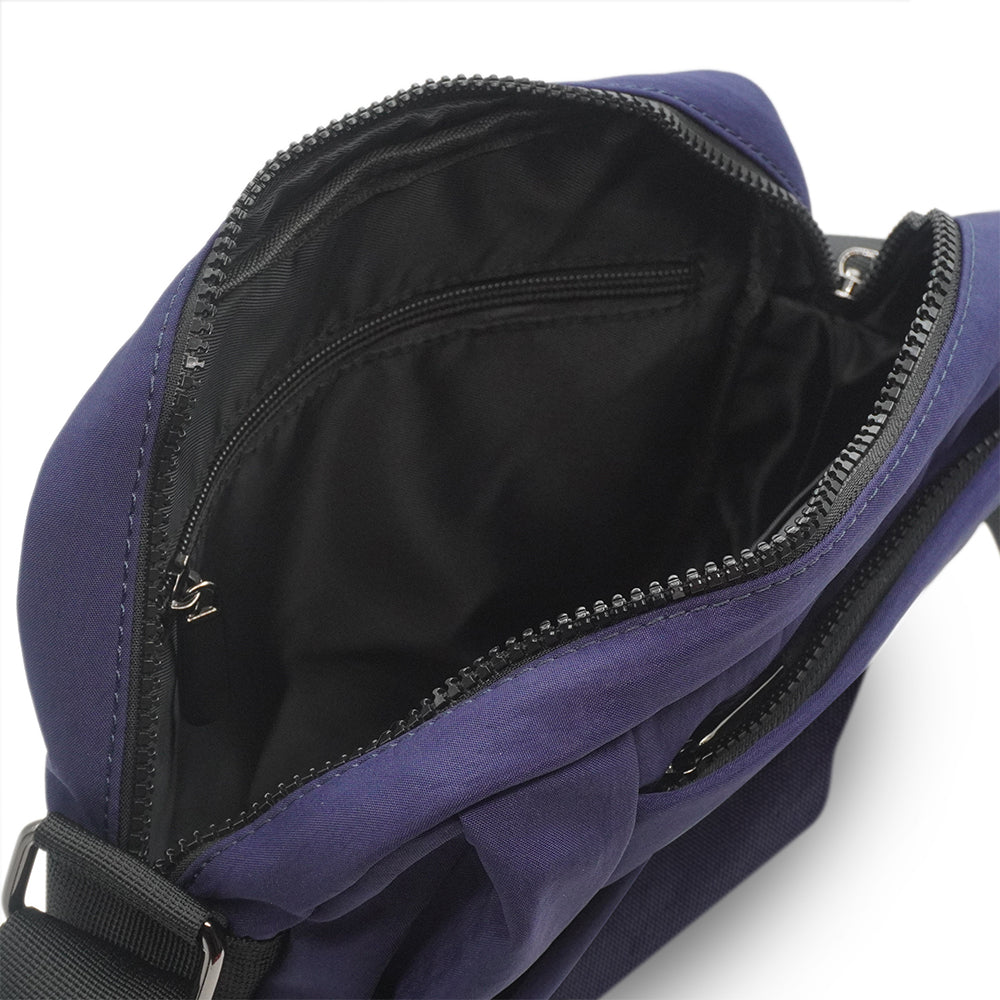 Alef Kyoto Men's Lightweight Water-resistant Nylon Crossbody Shoulder Bag (Navy)