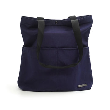 Alef Kyoto Men's Lightweight Water-resistant Nylon Tote Bag (Navy)