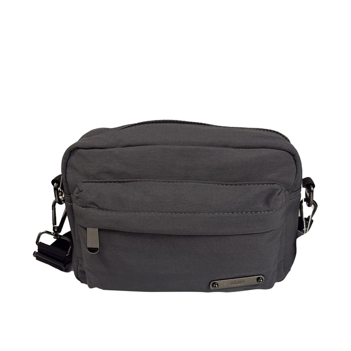 Alef Kyoto Men's Lightweight Water-resistant Nylon Shoulder Bag (Grey)