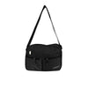Alef Landon Men's Lightweight Water-Resistant Nylon Messenger Bag With Adjustable Sling (Black)