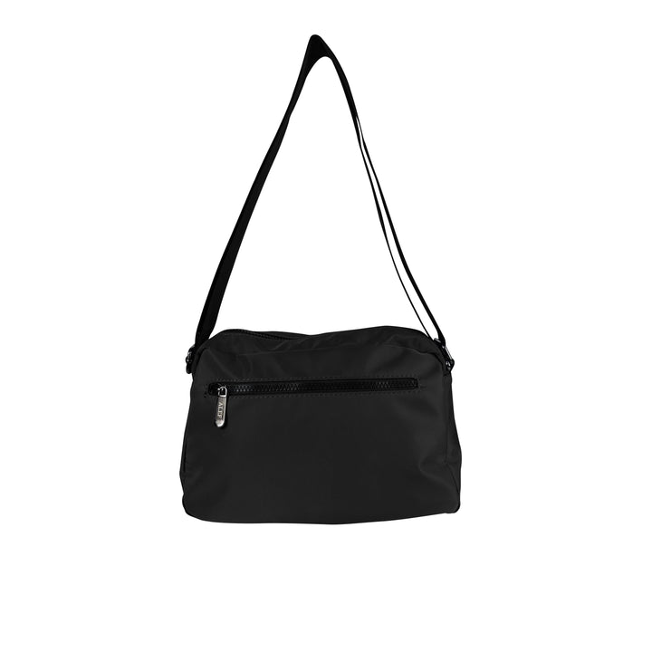 Alef Landon Men's Lightweight Water-Resistant Nylon Messenger Bag With Adjustable Sling (Black)