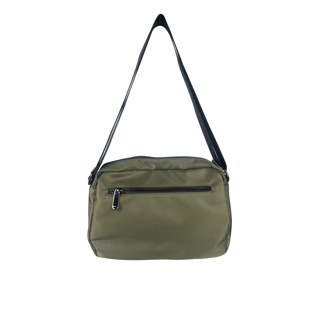 Alef Landon Men's Lightweight Water-Resistant Nylon Messenger Bag With Adjustable Sling (Green)