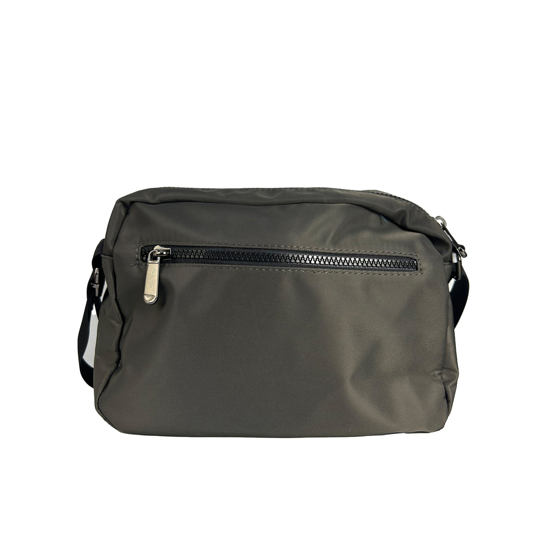 Alef Landon Men's Lightweight Water-Resistant Nylon Messenger Bag With Adjustable Sling (Grey)