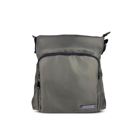Alef Landon Men's Lightweight Water-Resistant Nylon Shoulder Sling Bag (Green)