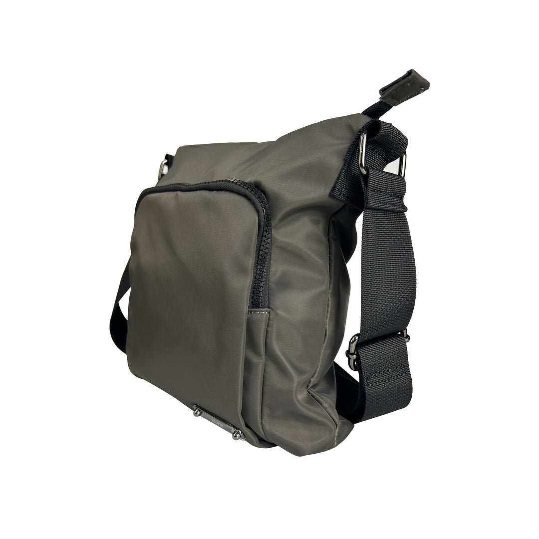 Alef Landon Men's Lightweight Water-Resistant Nylon Shoulder Sling Bag (Green)