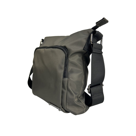 Alef Landon Men's Lightweight Water-Resistant Nylon Shoulder Sling Bag (Green)