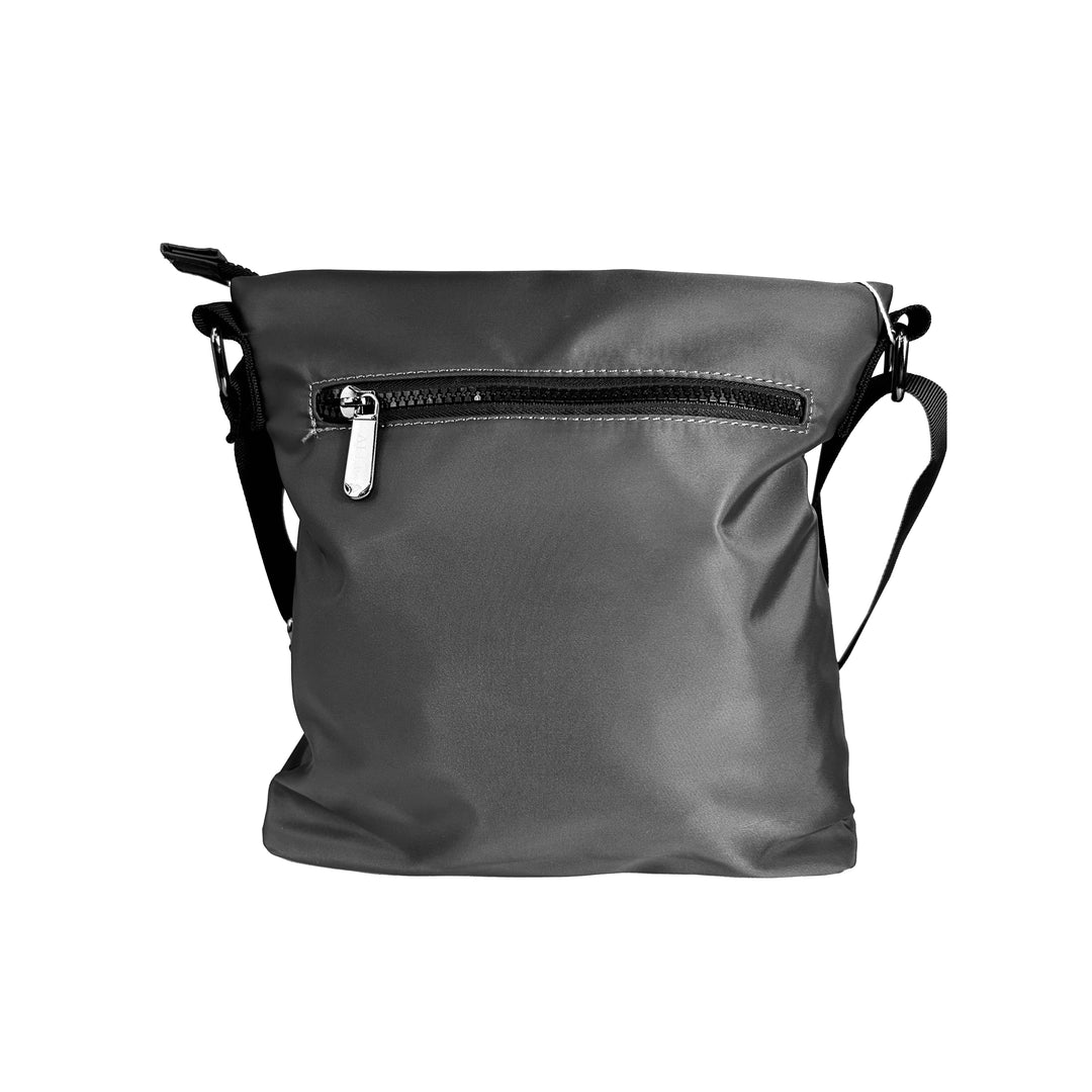 Alef Landon Men's Lightweight Water-Resistant Nylon Shoulder Sling Bag (Grey)