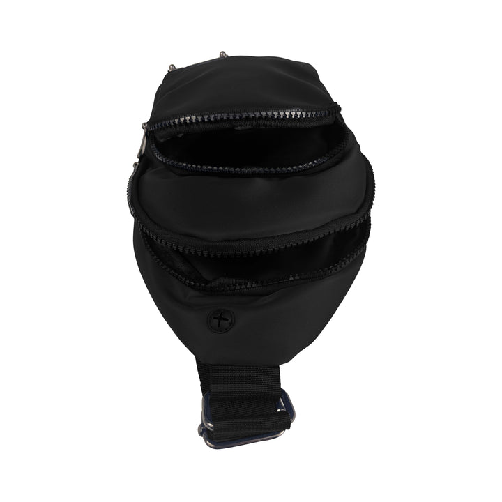 Alef Landon Men's Lightweight Water-Resistant Nylon  Crossbody Chest Bag (Black)