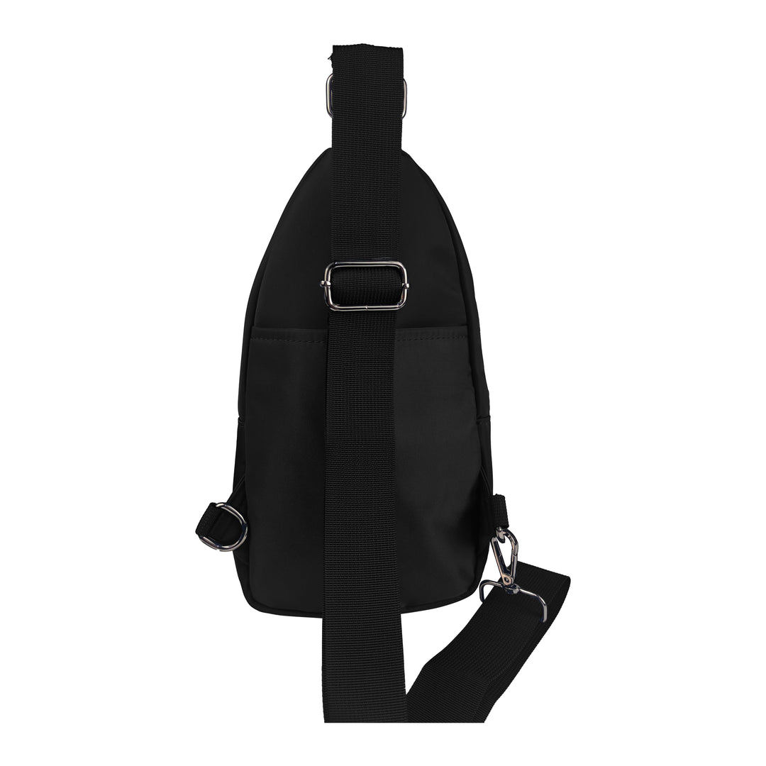 Alef Landon Men's Lightweight Water-Resistant Nylon  Crossbody Chest Bag (Black)