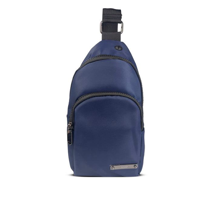 Alef Landon Men's Lightweight Water-Resistant Nylon  Crossbody Chest Bag (Navy)