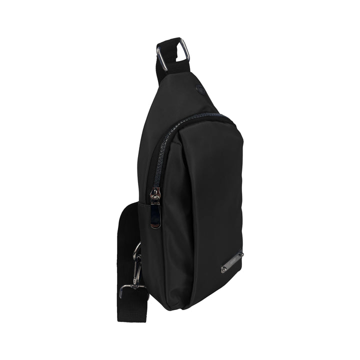 Alef Landon Men's Lightweight Water-Resistant Nylon  Crossbody Chest Bag (Black)