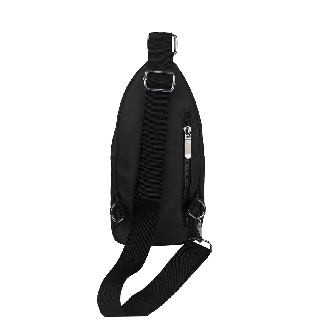 Alef Landon Men's Lightweight Water-Resistant Nylon  Crossbody Chest Bag (Black)