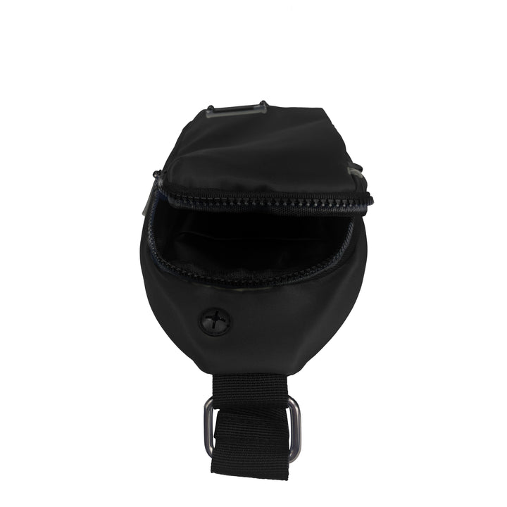 Alef Landon Men's Lightweight Water-Resistant Nylon  Crossbody Chest Bag (Black)