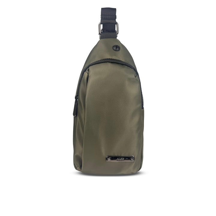 Alef Landon Men's Lightweight Water-Resistant Nylon  Crossbody Chest Bag (Green)